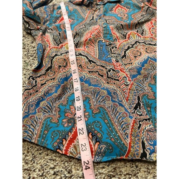 NWOT J Crew Slim Perfect Women Shirt in Ratti® Mediterranean Paisley Sz 4 - Picture 9 of 9
